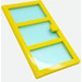 LEGO Gelb Tür 1 x 4 x 6 mit 3 Panes und Transparent Light Blau Glas (76041)