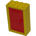 LEGO Жовтий Door 2 x 4 x 5 Frame with Red Door