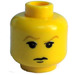 LEGO Yellow Draco Malfoy Minifigure Head with Brown Eyebrows (Safety Stud) (3626)