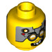 LEGO Yellow Drillex Minifigure Head (Recessed Solid Stud) (3626 / 20371)