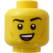 LEGO Yellow Dual Sided Head with Smirk (Recessed Solid Stud) (3626)