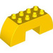 LEGO Jaune Duplo Arche
 Brique 2 x 6 x 2 Incurvé (11197)