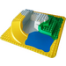 LEGO Jaune Duplo Plaque de Base avec Lake (Quatre Levels) 24 x 24 (2295)