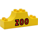 LEGO Yellow Duplo Bow 2 x 6 x 2 with &quot;ZOO&quot; (4197)