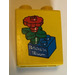 LEGO Yellow Duplo Brick 1 x 2 x 2 with Bricks in Bloom Sticker without Bottom Tube (4066)