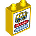 LEGO Jaune Duplo Brique 1 x 2 x 2 avec Bus Schedule avec tube inférieur (17492 / 35273)