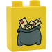 LEGO Jaune Duplo Brique 1 x 2 x 2 avec Petit Mailbag avec Letters sans tube à l&#039;intérieur (4066)