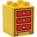 LEGO Yellow Duplo Brick 2 x 2 x 2 with Cabinet (31110)