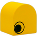 LEGO Yellow Duplo Brick 2 x 2 x 2 with Curved Top with Eye Pattern on Two Sides (3664)