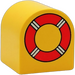 LEGO Yellow Duplo Brick 2 x 2 x 2 with Curved Top with Life Ring (3664)