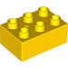 LEGO Geel Duplo Steen 2 x 3 (87084)