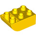 LEGO Geel Duplo Steen 2 x 3 met Omgekeerd Helling Curve (98252)