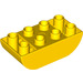 LEGO Jaune Duplo Brique 2 x 4 avec Incurvé Bas (98224)