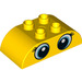 LEGO Jaune Duplo Brique 2 x 4 avec Incurvé Sides avec Yeux (36466 / 98223)