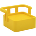 LEGO Yellow Duplo Chair with Back Support non-solid back support
