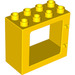 LEGO Yellow Duplo Door Frame 2 x 4 x 3 with Flat Rim (61649)