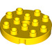LEGO Yellow Duplo Round Plate 4 x 4 with Hole and Locking Ridges (98222)