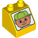 LEGO Jaune Duplo Pente 2 x 2 x 1.5 (45°) avec Boys Affronter (6474 / 84666)