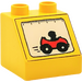 LEGO Gelb Duplo Steigung 2 x 2 x 1.5 (45°) mit Auto (6474)