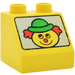 LEGO Jaune Duplo Pente 2 x 2 x 1.5 (45°) avec Clown (6474)