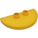 LEGO Gelb Duplo Fliese 2 x 4 x 1/3 Hälfte Runden mit Zwei Bolzen (3808)