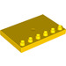 LEGO Gelb Duplo Fliese 4 x 6 mit Bolzen auf Kante (31465)