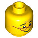 LEGO Gelb Edna Minifigure Kopf (Einbau-Vollbolzen) (3626 / 34106)