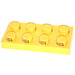 LEGO Geel Electric Plaat 2 x 4 met Contacts (4757)