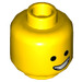 LEGO Gelb Emmet Kopf (Einbau-Vollbolzen) (3626 / 16160)