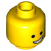 LEGO Yellow Emmet Head (Recessed Solid Stud) (3626 / 16160)