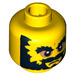 LEGO Yellow Evil Dwarf Head (Safety Stud) (3626 / 97085)