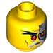 LEGO Yellow Evil Wu Minifigure Head (Recessed Solid Stud) (3626 / 16214)