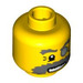 LEGO Yellow Explorer Head (Safety Stud) (3626 / 91809)