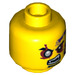 LEGO Yellow Eyezor with Dark Purple Legs Minifigure Head (Recessed Solid Stud) (3626 / 19306)