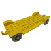 LEGO Yellow Fabuland Car Chassis 14 x 6 Old (with Hitch)