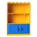 LEGO Geel Fabuland Kast 2 x 6 x 7 met Blauw Doors