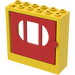 LEGO Geel Fabuland Deur Kader 2 x 6 x 5 met Rood Deur
