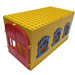 LEGO Yellow Fabuland Garage Block with Blue Windows and Red Door