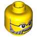 LEGO Yellow Farmer Minifigure Head (Recessed Solid Stud) (3626 / 24687)