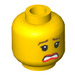 LEGO Yellow Female Head, Dual Sided, with Frowning &amp; Smiling Decoration (Recessed Solid Stud) (59630 / 82131)