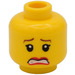 LEGO Yellow Female Head, Dual Sided, with Frowning &amp; Smiling Decoration (Safety Stud) (59630 / 82131)