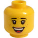 LEGO Jaune Femelle Tête avec Freckles et Open Smile (Montant solide encastré) (3626 / 21463)