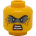 LEGO Yellow Fierce Barbarian Head (Recessed Solid Stud) (3274 / 105556)