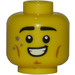 LEGO Amarillo Figura Skating Champion Cabeza (Espiga sólida hueca) (3626)