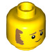 LEGO Yellow Firefighter Minifigure Head (Recessed Solid Stud) (3626 / 66860)