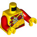 LEGO Gul Firestorm Minifigur Kropp (973 / 76382)