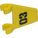 LEGO Yellow Flag 2 x 2 Angled with &#039;03&#039; Sticker without Flared Edge (44676)
