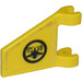 LEGO Yellow Flag 2 x 2 Angled with Shark and Ninjago Logogram &#039;GARMADON&#039; Sticker without Flared Edge (44676)