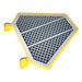 LEGO Yellow Flag 5 x 6 Hexagonal with Diagonal Grille Pattern Sticker with Thick Clips (17979)