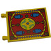 LEGO Yellow Flag 6 x 4 with 2 Connectors with Oriental Rug Pattern (2525 / 44978)